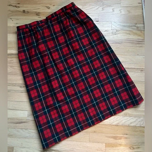 Pendleton Tartan Plaid Full Long A Line Skirt - Picture 2 of 8